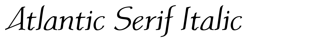 Atlantic Serif Italic